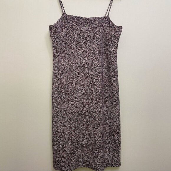 H&m dress liberty floral pink white black lightweight open to the leg summer XL - Picture 2 of 14